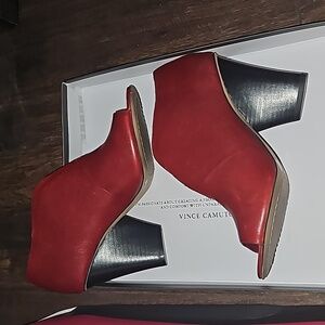 Vince Camuto Ox Blood Leather Heels size 6